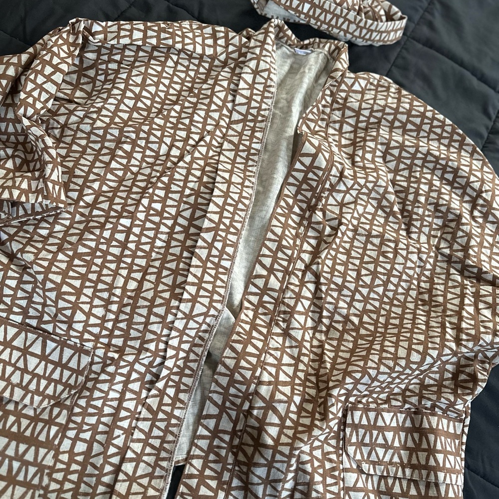 Urban Zulu Geometric Patterned Kimono Jacket